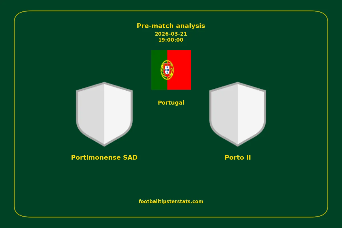 Pre-match analysis: Portimonense SAD vs Porto II on 2026-03-21